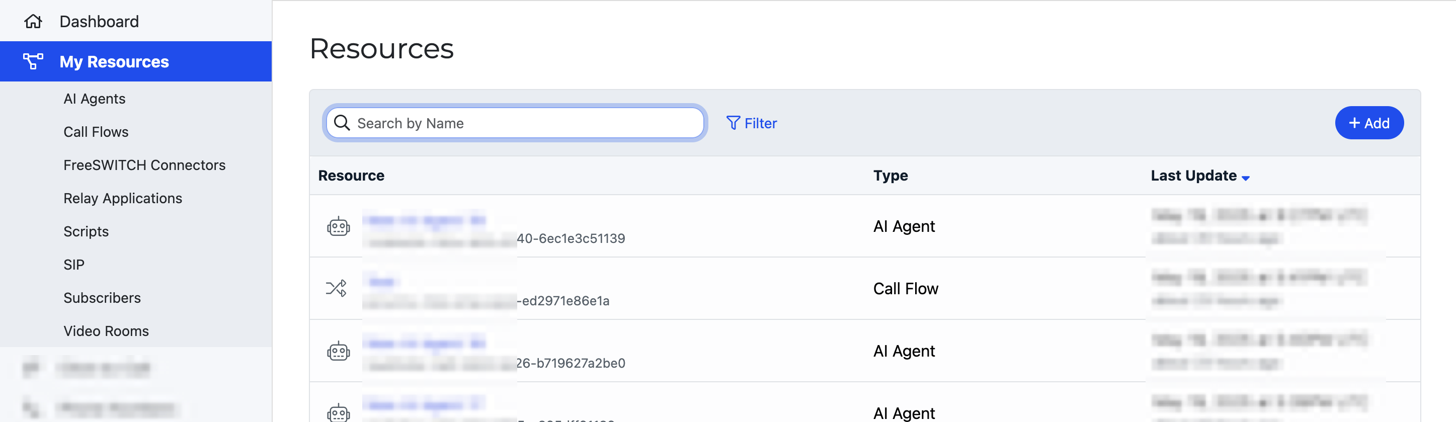 Create a new Resource from the Dashboard.